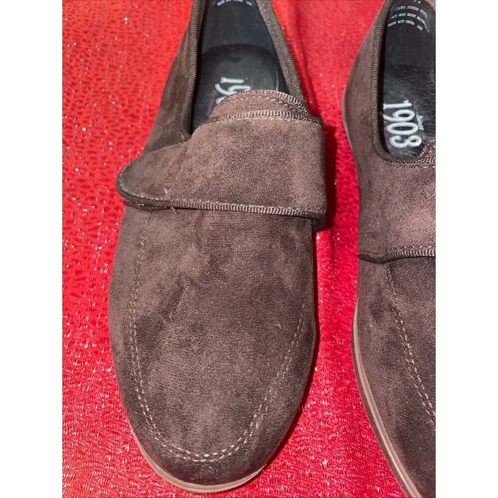 Womens Size 7M 1903 Beacon Sneaker Comfort Shoes Brown Velco Closing Clean
